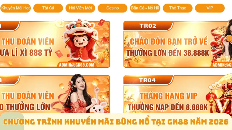 Chương trình khuyến mãi GK88